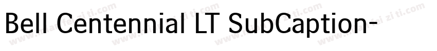 Bell Centennial LT SubCaption字体转换